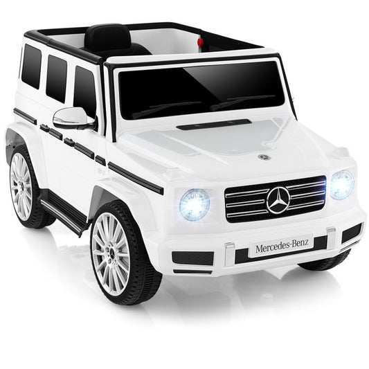 12V Battery Powered Licensed Mercedes-Benz G500 Kids Ride-on Car in White