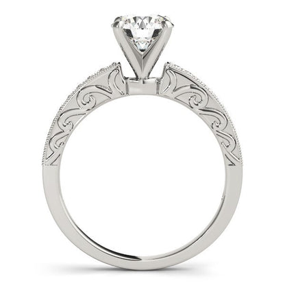 White Gold 14k Antique Style Diamond Engagement Ring (1 1/8 cttw)