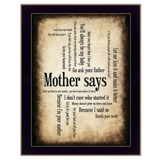 "Mother Says" Wall Decor By Susan Boyle