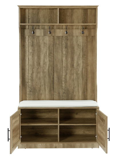 Wood Coat Rack, Storage Shoe Cabinet, with Clothes Hook, with Sponge Pad Product, Multiple Storage Racks, bedroom, porch wardrobe storage rack, Dark Colour