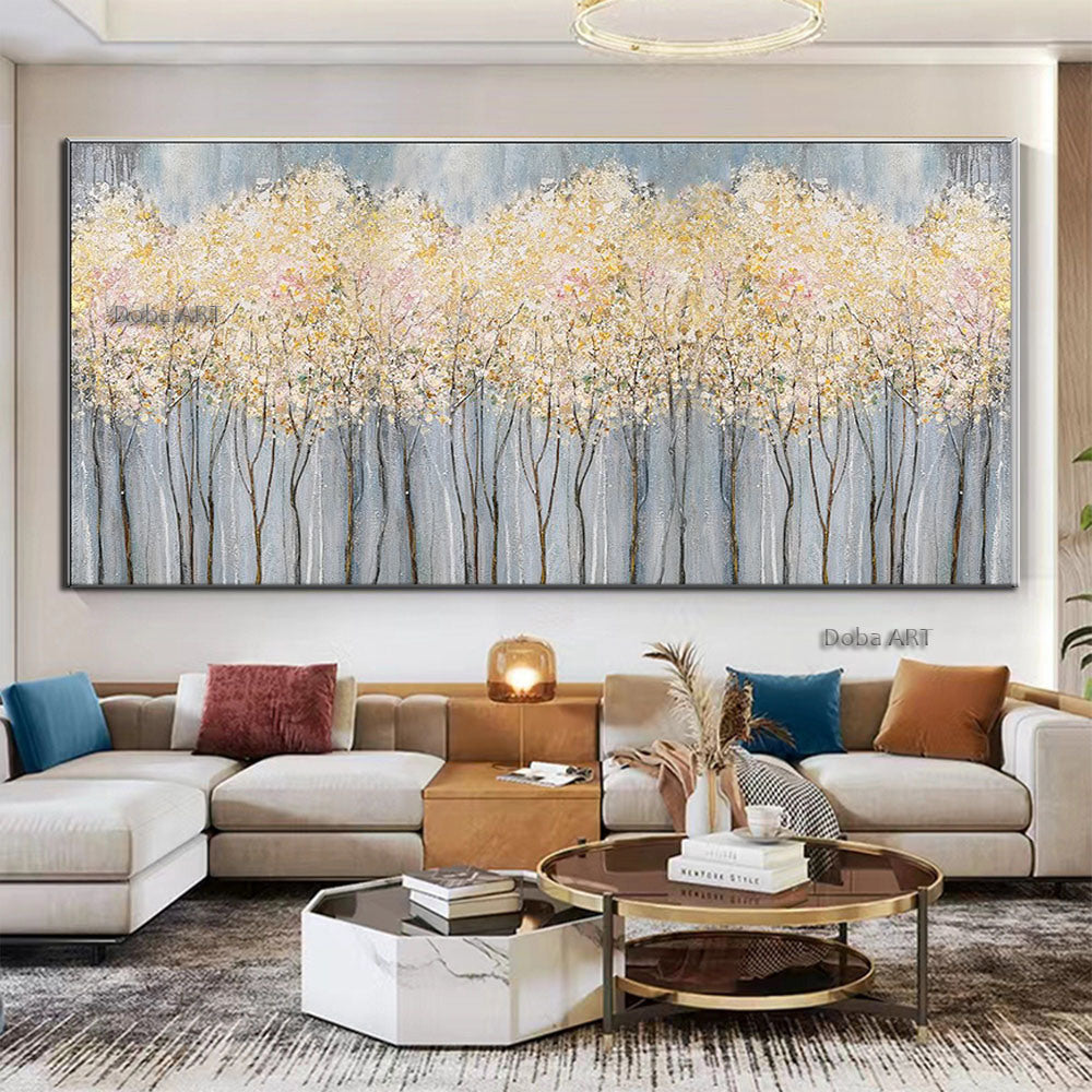 Hand-painted oil painting european-style elegant hanging painting sunrise snow mountain decorative painting fantasy vertical murals large fresh knife painting